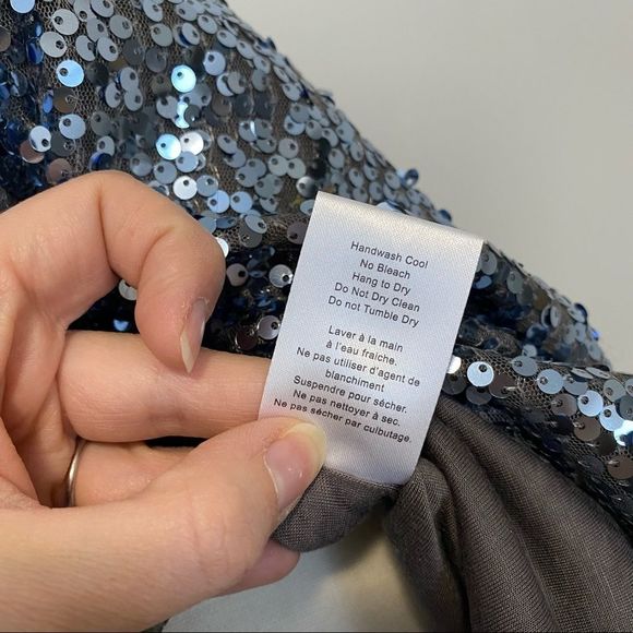 Aritzia Talula Silver Grey Sequin Tank Top Low Back - Picture 11 of 11